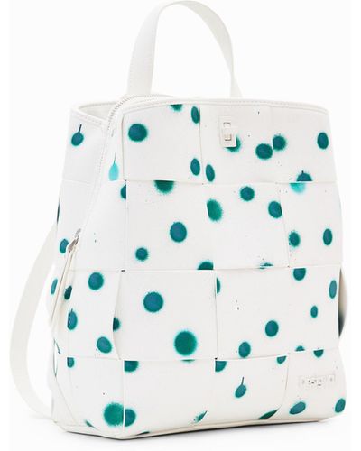 Desigual S Woven Droplets Backpack - Blue