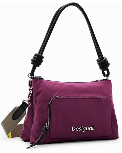 Desigual Midsize Plain Crossbody Bag - Purple