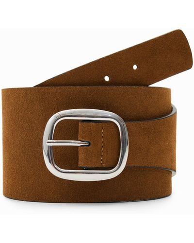 Desigual Split-leather Belt - Brown