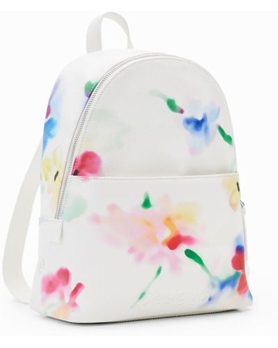 Desigual S Floral Backpack - White