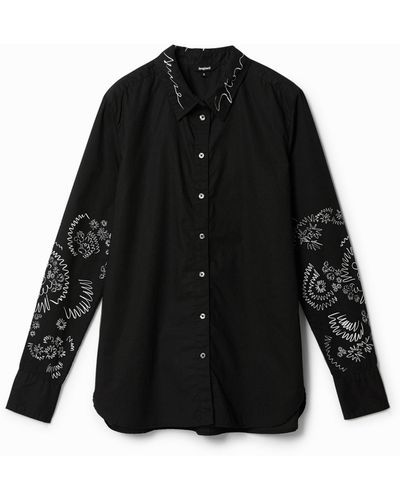 Desigual Regular Cotton Shirt - Black