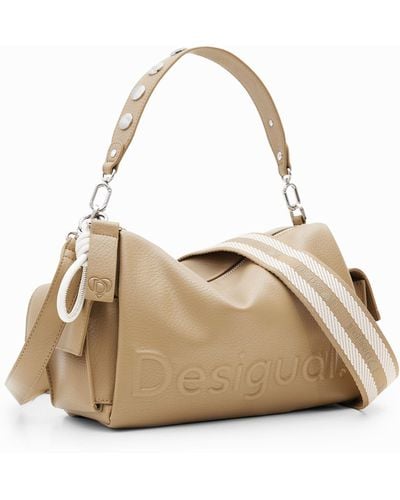 Desigual M Logo Handbag - Natural