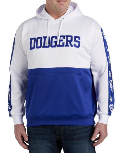 MLB Big & Tall Colorblock Pullover Hoodie - Blue