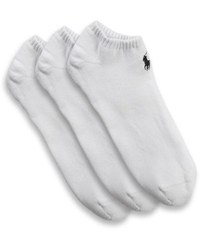 Polo Ralph Lauren Big & Tall 3-pk Classic Sport Ped Socks - White