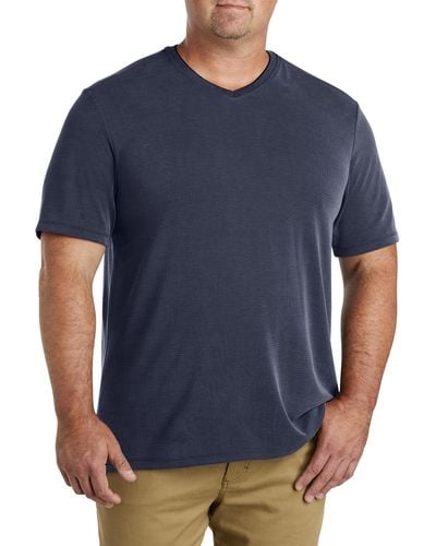 Tommy Bahama Big & Tall Coastal Crest Islandzone V-neck T-shirt - Blue