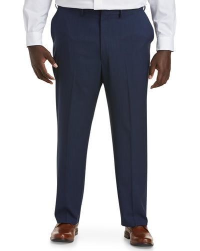 Haggar Big & Tall Premium Comfort 4-way Stretch Dress Pants - Blue