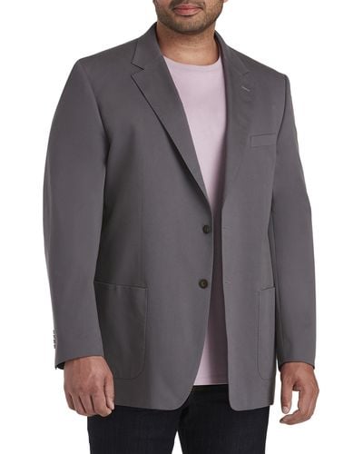 Robert Barakett Big & Tall Brushed Cotton Sport Coat - Gray