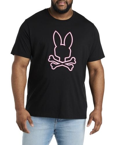 Psycho Bunny Big & Tall Floyd Graphic Tee - Black