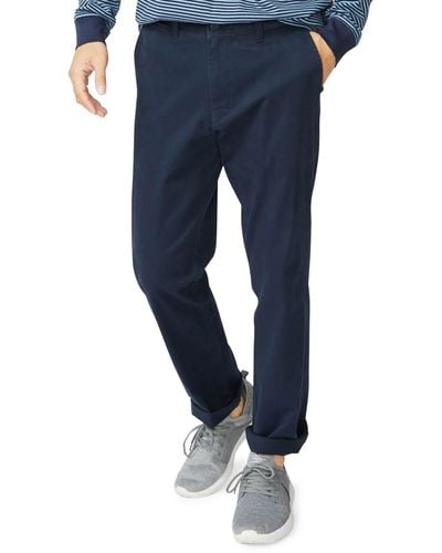 Nautica Big & Tall Flat-front Twill Pants - Blue