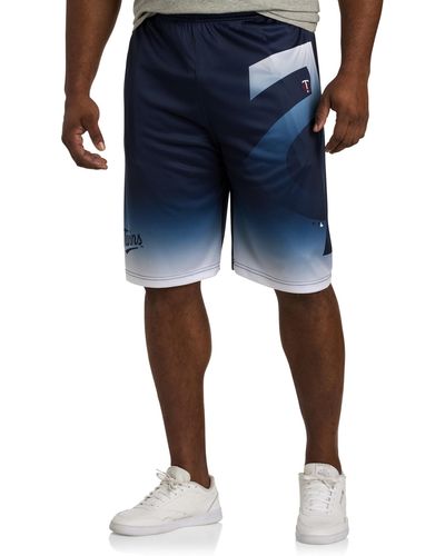 MLB Big & Tall Team Logo Ombr Performance Shorts - Blue
