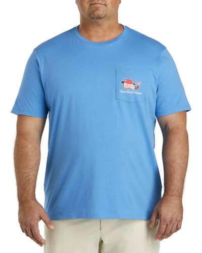 Vineyard Vines Big & Tall Lifeguard Whale T-shirt - Blue