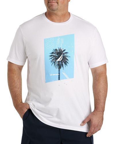 Nautica Big & Tall Palm Tree Photograph Graphic Tee - White