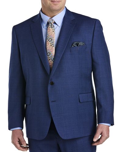 Ralph By Ralph Lauren Big & Tall Windowpane Suit Jacket - Blue