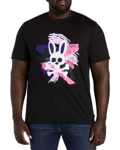 Psycho Bunny Big & Tall Pyscho Bunny Riverside Graphic Tee - Black
