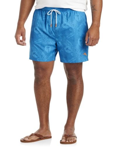 Tommy Bahama Big & Tall Naples Keep It Frondly Swim Trunks - Blue