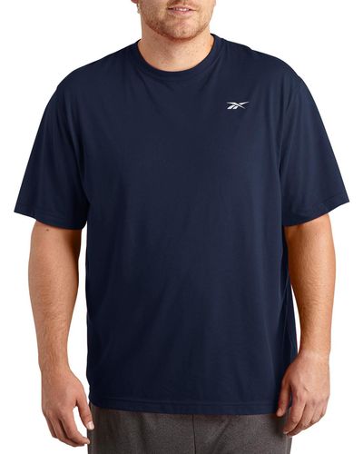 Reebok Big & Tall Performance Jersey Tech T-shirt - Blue