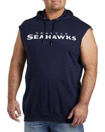 Nfl Big & Tall Performance Hooded Muscle Tee - Blue