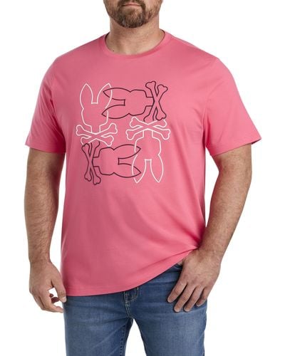 Psycho Bunny Big & Tall Rodman Graphic Tee - Pink