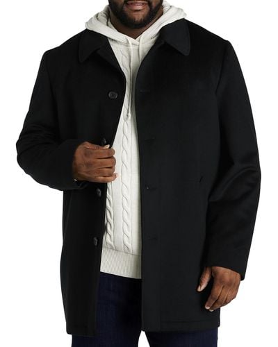 Michael Kors Big & Tall Kurt Overcoat - Black