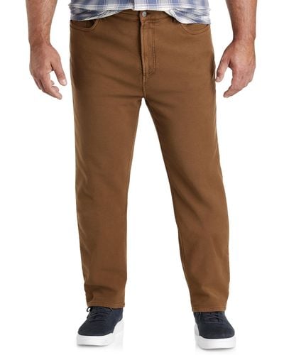 Faherty Big & Tall Stretch Terry 5-pocket Pants - Brown
