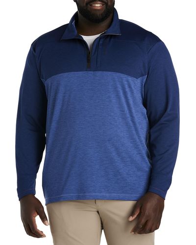 Vineyard Vines Big & Tall On The Go Colorblocked 1 4-zip Pullover - Blue