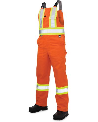 Tough Duck Big & Tall Unlined Safety Overalls - Orange