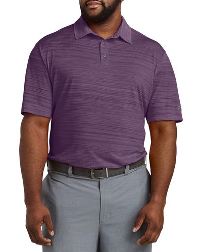 Reebok Big & Tall Performance Space-dyed Polo Shirt - Purple