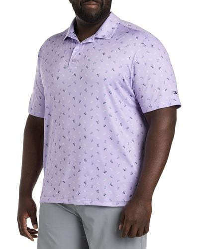 Reebok Big & Tall Beverage Performance Polo Shirt - Purple