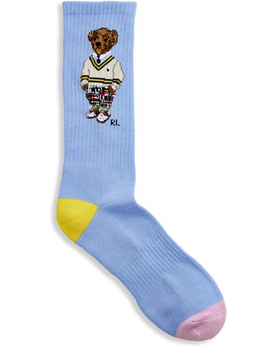 Polo Ralph Lauren Big & Tall Cricket Bear Socks - Blue