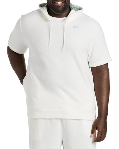 Reebok Big & Tall Terry Pullover Hoodie - White