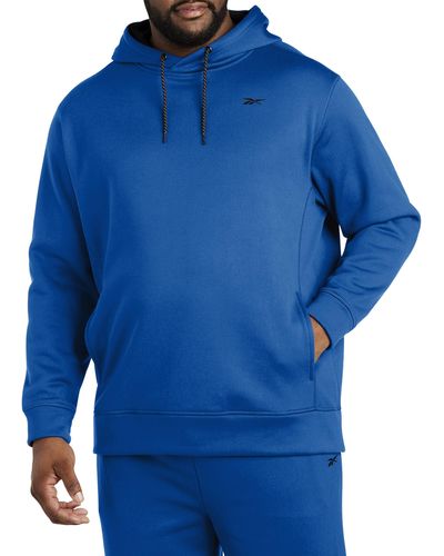Reebok Big & Tall Performance Fleece Pullover Hoodie - Blue