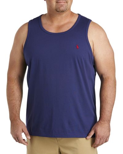 Polo Ralph Lauren Big & Tall Sleeveless Washed Jersey T-shirt - Blue