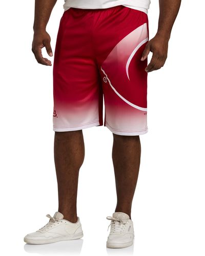 MLB Big & Tall Team Logo Ombr Performance Shorts - Red