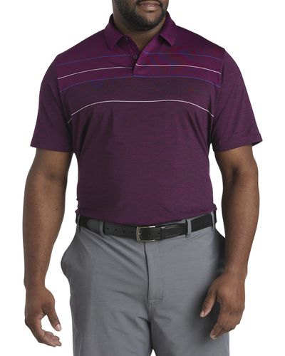 Callaway Apparel Big & Tall Colorblock Polo Shirt - Purple