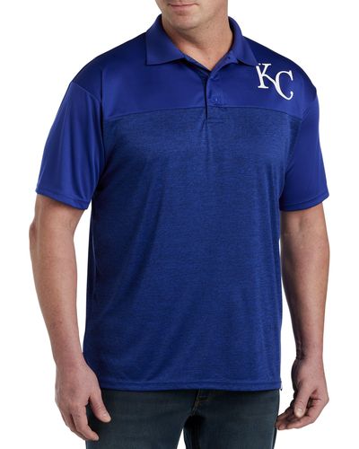 Nike Kansas City Royals Mens Blue Cap Logo Short Sleeve Polo