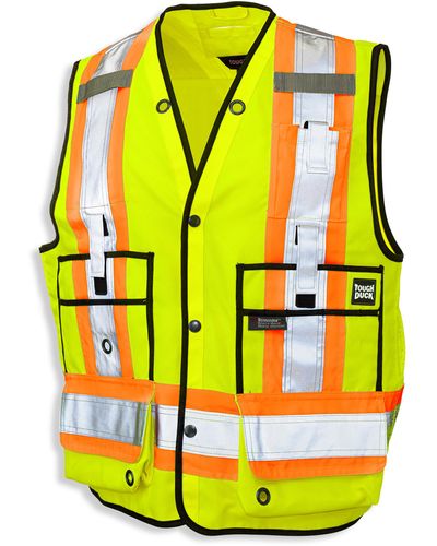 Tough Duck Big & Tall Surveyor Safety Vest - Green