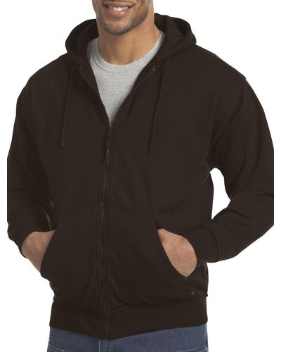 Bernè Big & Tall Original Hooded Thermal-lined Sweatshirt - Brown