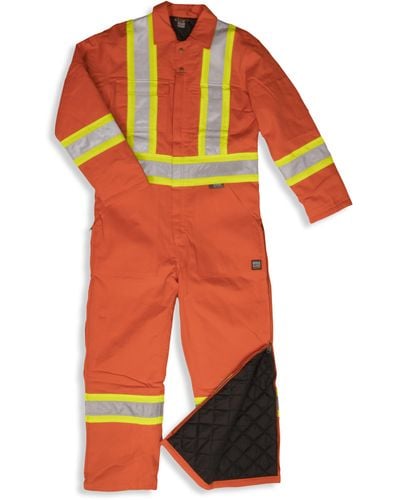 Tough Duck Big & Tall Insulated Safety Coveralls - Orange
