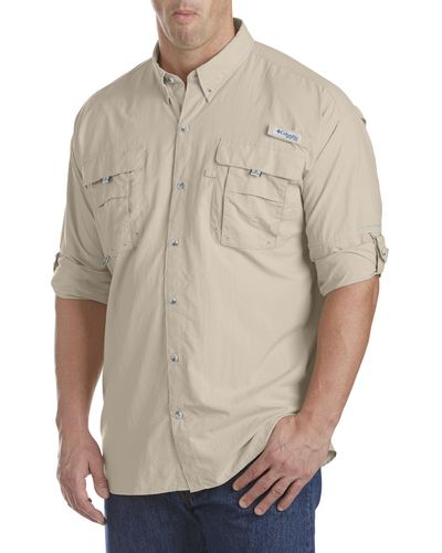 Columbia Big & Tall Pfg Bahama Ii Long-sleeve Sport Shirt - Natural