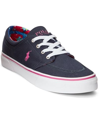 Polo Ralph Lauren Big & Tall Faxon X Canvas Low-top Sneakers - Blue