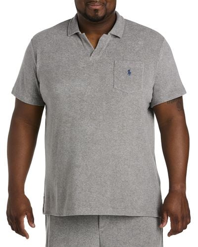 Polo Ralph Lauren Big & Tall Terry Polo Shirt - Gray