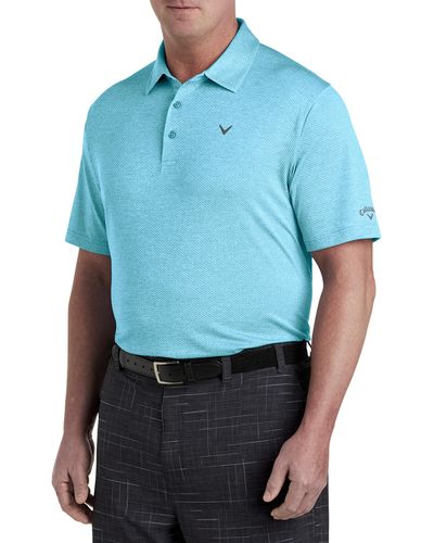 Callaway Apparel Big & Tall Ventilated Heather Golf Polo Shirt - Blue
