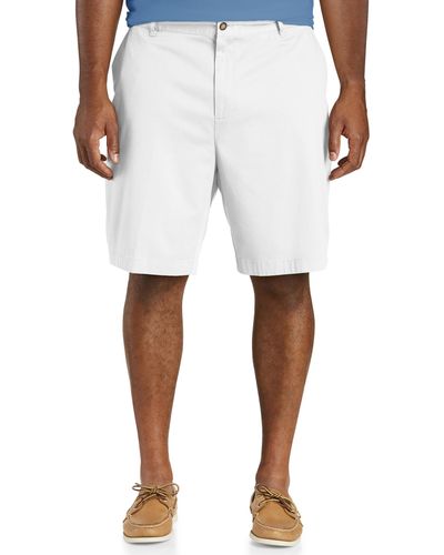 Nautica Big & Tall Deck Stretch Shorts - White