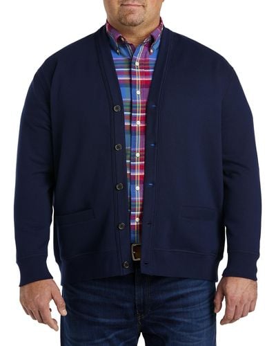 Polo Ralph Lauren Big & Tall V-neck Fleece Cardigan - Blue