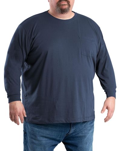 Bernè Big & Tall Performance Long-sleeve T-shirt - Blue