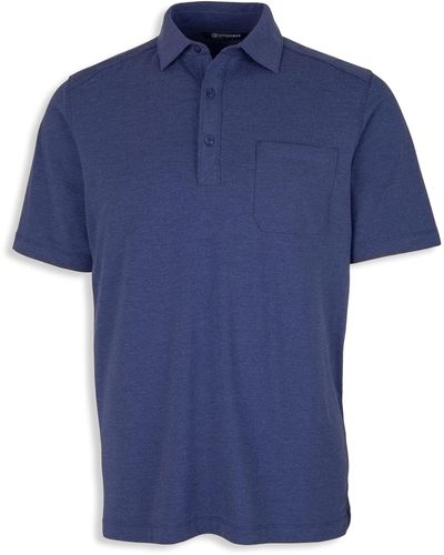 Cutter & Buck Big & Tall Cutter & Buck Advantage Jersey Polo Shirt - Blue