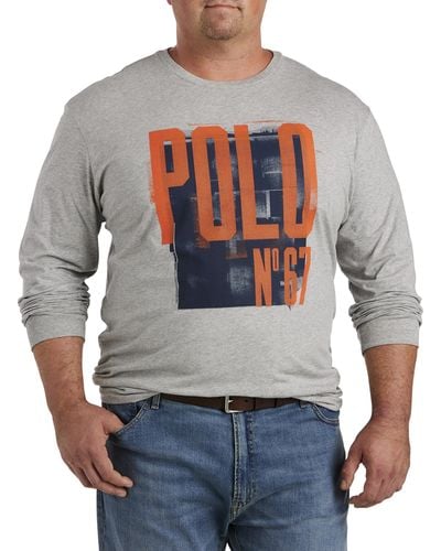 Polo Ralph Lauren Big & Tall Long-sleeve T-shirt - Gray