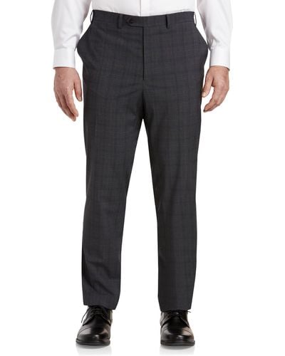 Michael Kors Big & Tall Windowpane Suit Pants - Gray