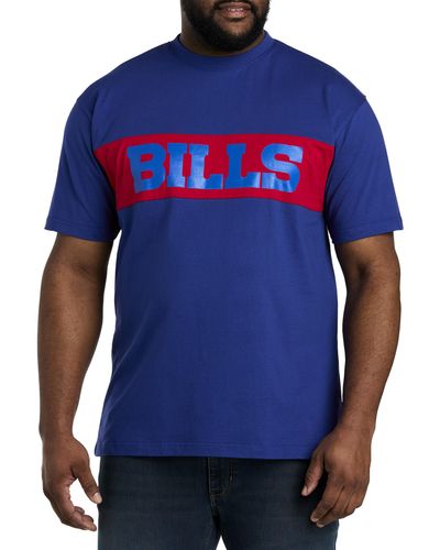 Nfl Big & Tall Team Striped T-shirt - Blue
