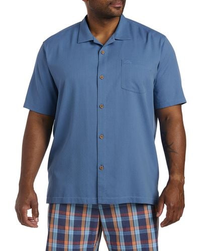 Tommy Bahama Big & Tall Coastal Breeze Camp Shirt - Blue
